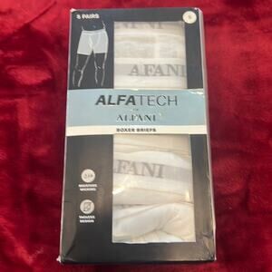 NWT Alfani SMALL Alfatech 5 Pairs of Boxer Briefs White
